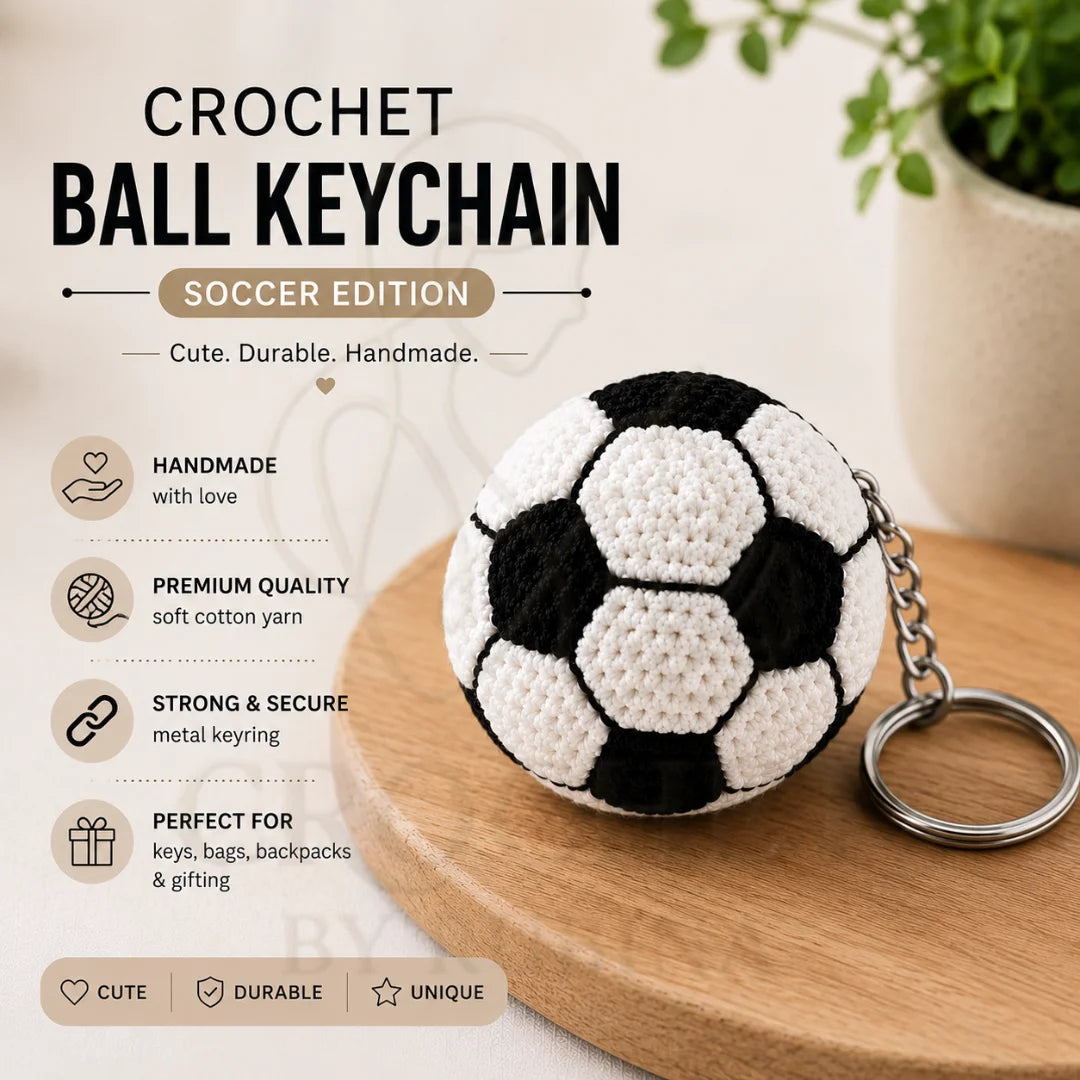 Crochet Ball Keychain