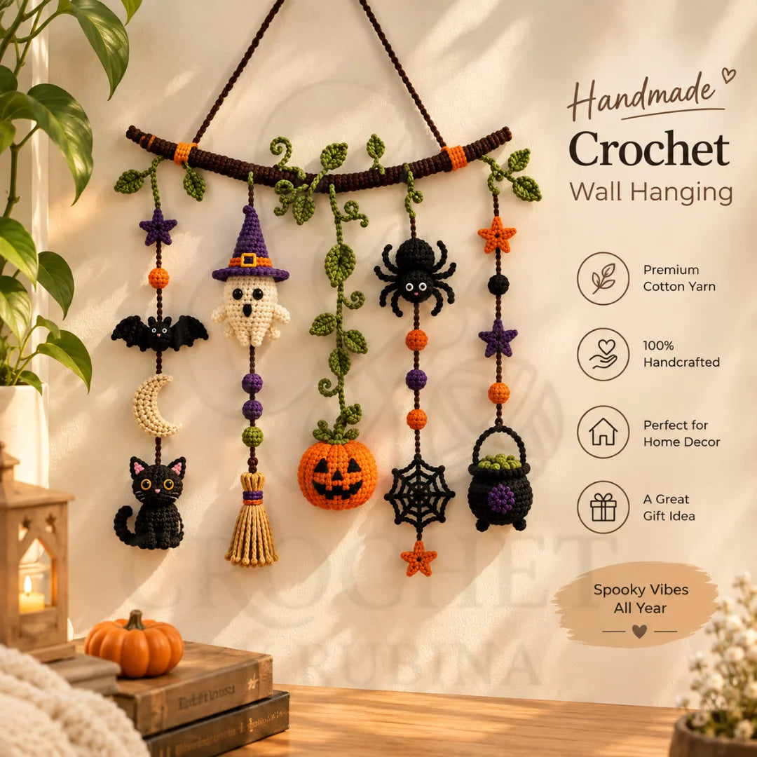Crochet Halloween Wall Hanging