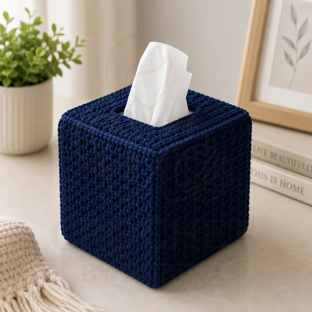 Crochet Knitted Tissue Box Cover