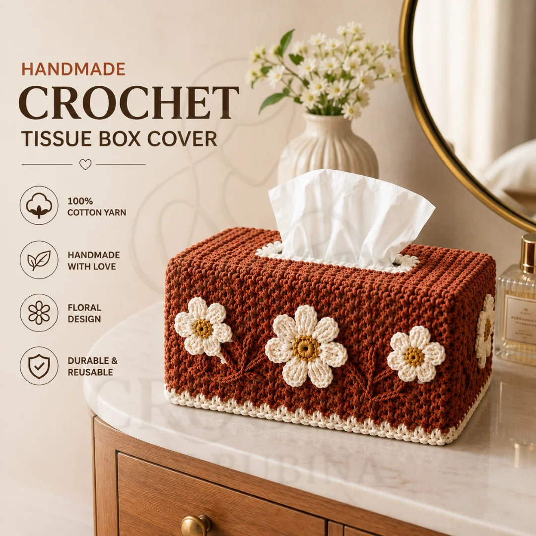 Crochet Knitted Tissue Box Cover