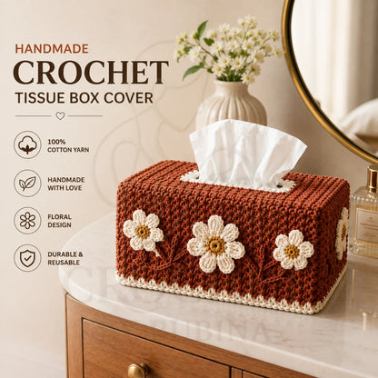 Crochet Knitted Tissue Box Cover