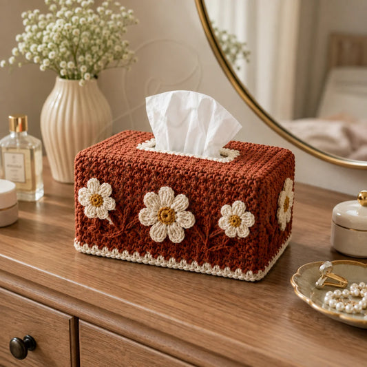 Crochet Knitted Tissue Box Cover