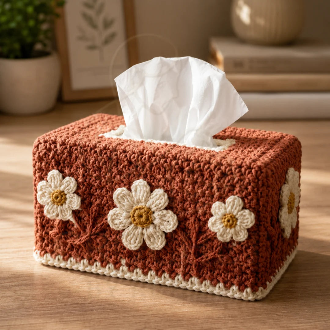 Crochet Knitted Tissue Box Cover
