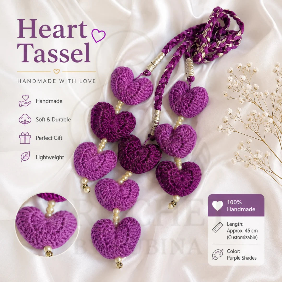 Crochet Heart Tassel Paranda