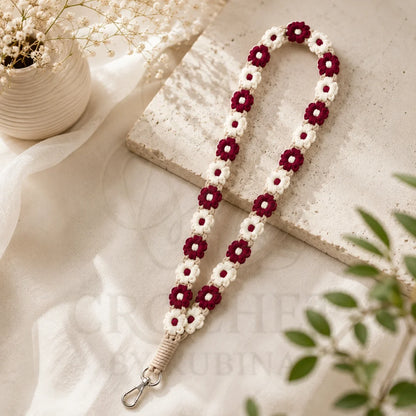 Crochet Floral Phone Lanyard