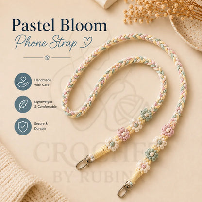 Crochet Pastel Bloom Phone Strap