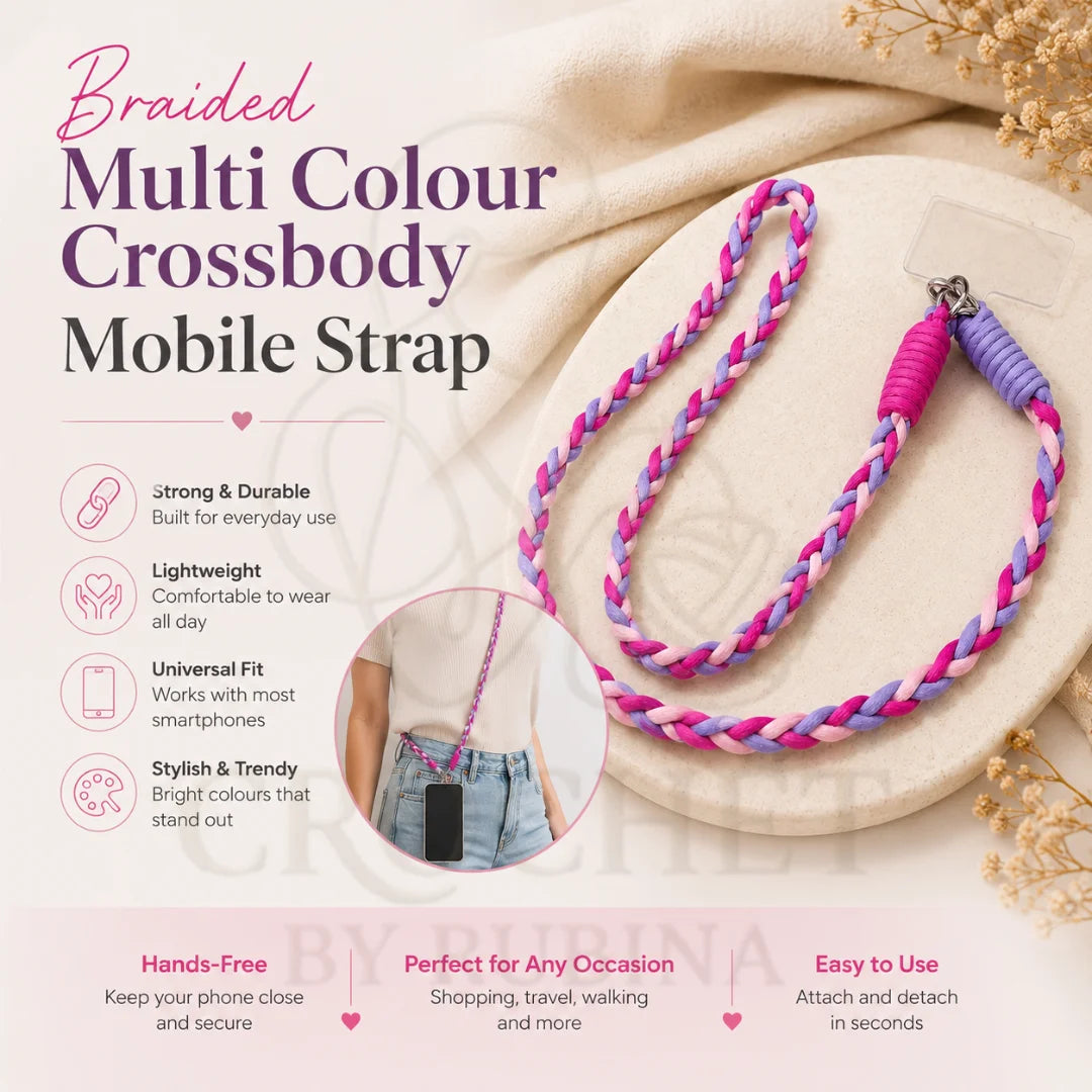 Crochet Braided Phone Strap