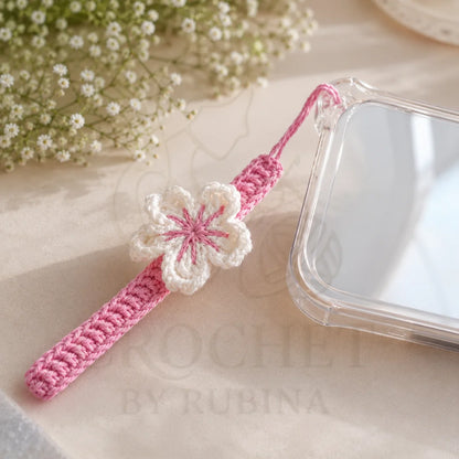 Crochet Flower Phone Charm