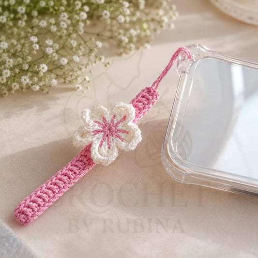 Crochet Flower Phone Charm