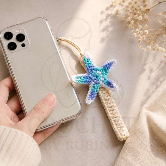 Crochet Starfish Phone Charm