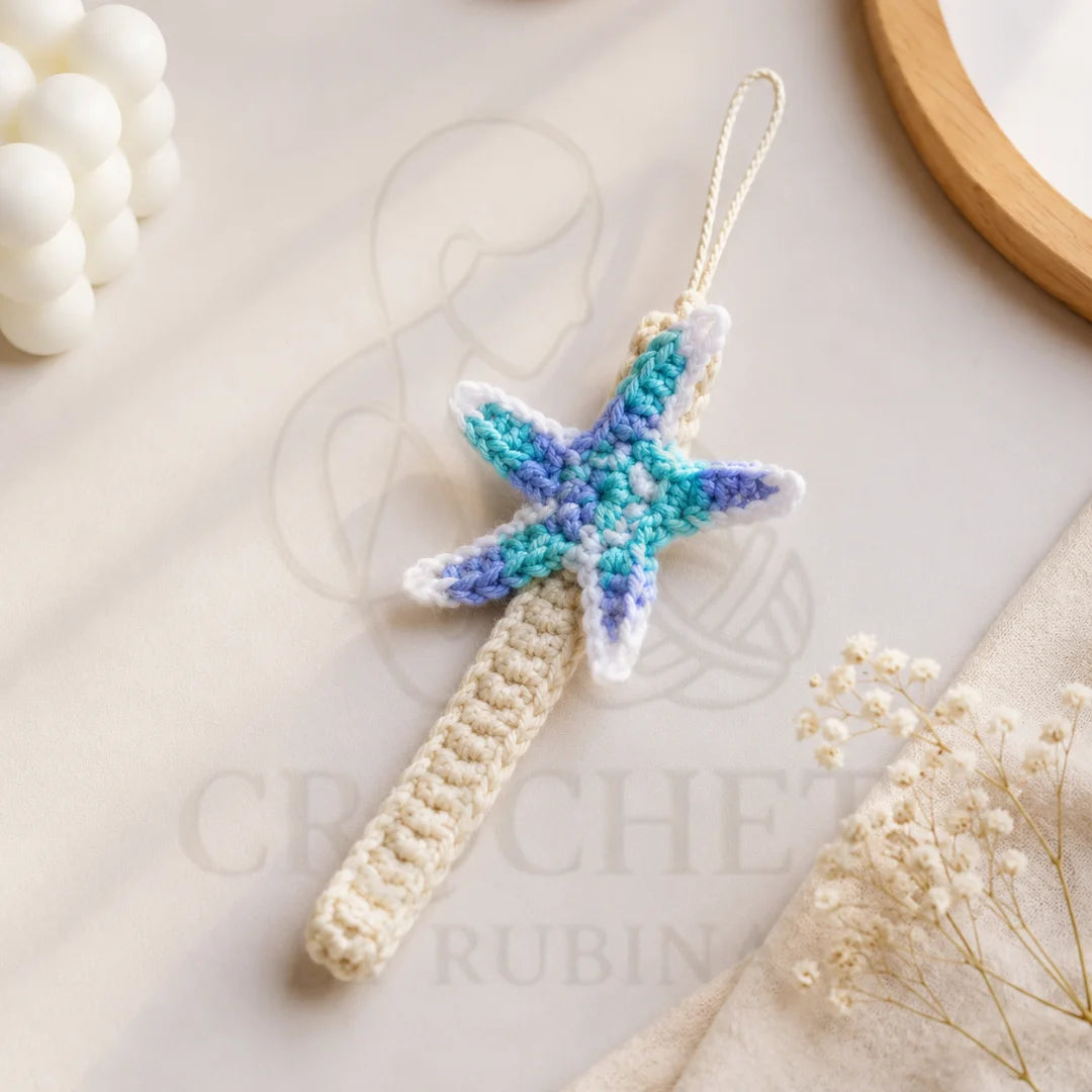 Crochet Starfish Phone Charm