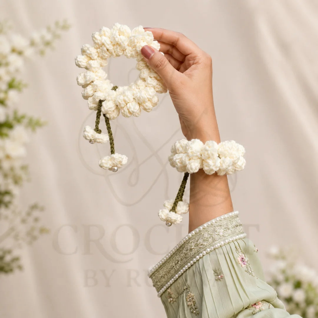 Crochet White Gajry