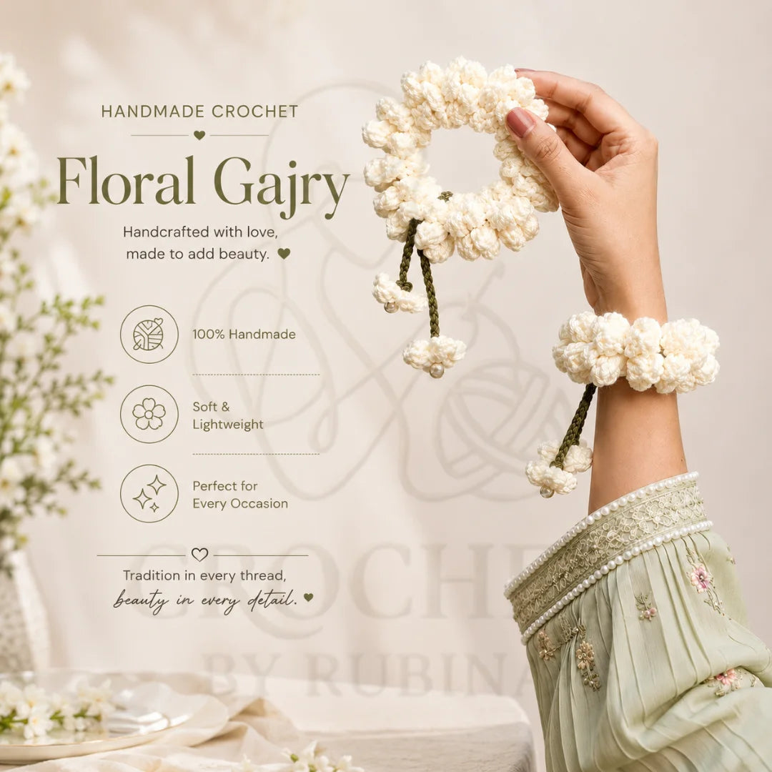 Crochet White Gajry