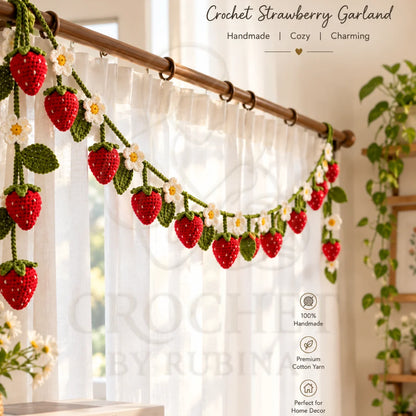 Crochet Strawberry Garland