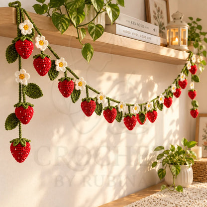 Crochet Strawberry Garland