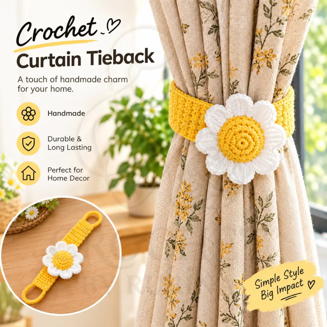 Crochet Curtain Tieback