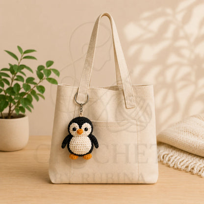 Crochet Penguin Keychain