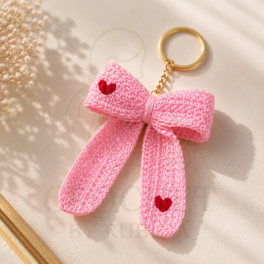 Crochet Bow Keychain