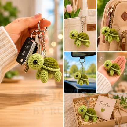 Crochet Turtle Keychain