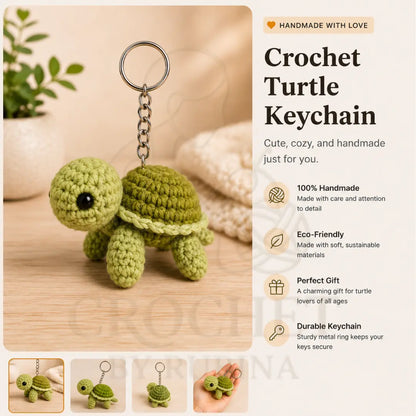 Crochet Turtle Keychain