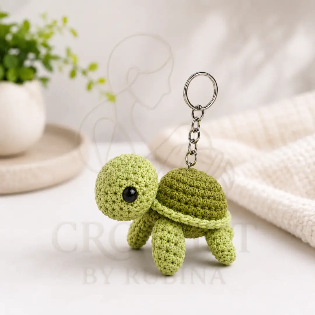 Crochet Turtle Keychain