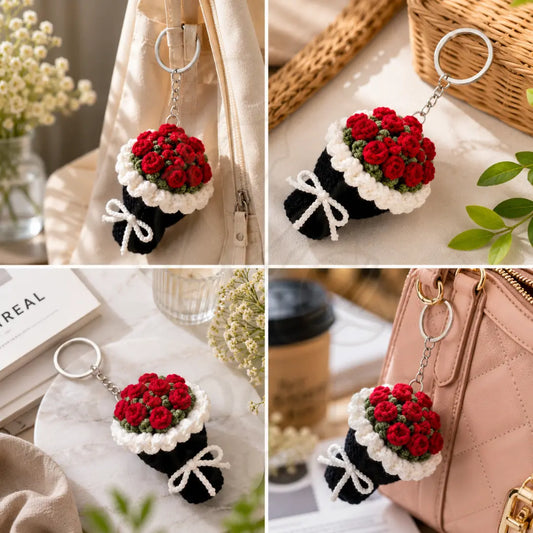 Crochet Bouquet Keychain