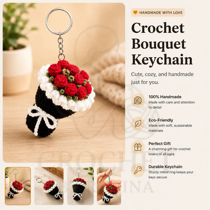 Crochet Bouquet Keychain