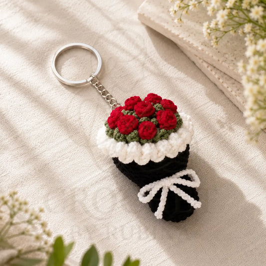 Crochet Bouquet Keychain