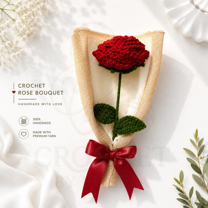 Crochet Rose Bouquet