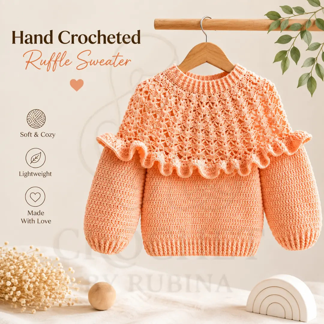 Crochet Ruffle Sweater