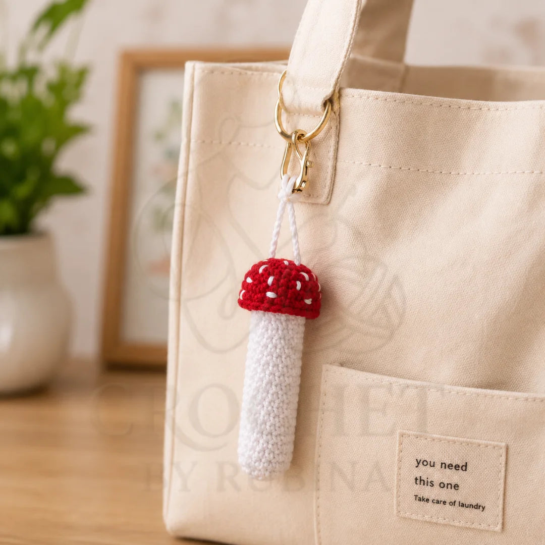 Crochet Mushroom Tampon Case
