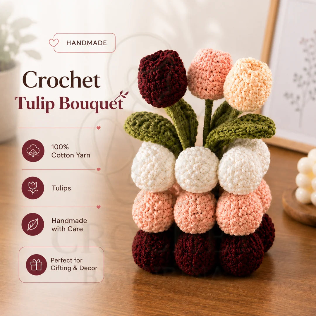 Crochet Tulip Bouquet