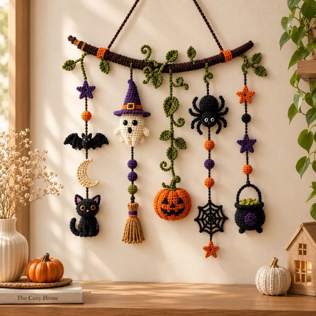Crochet Halloween Wall Hanging
