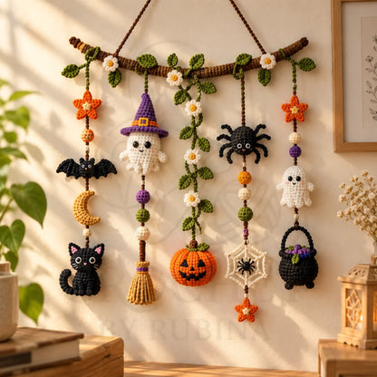 Crochet Halloween Wall Hanging
