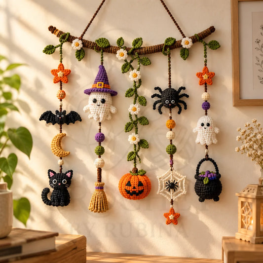Crochet Halloween Wall Hanging
